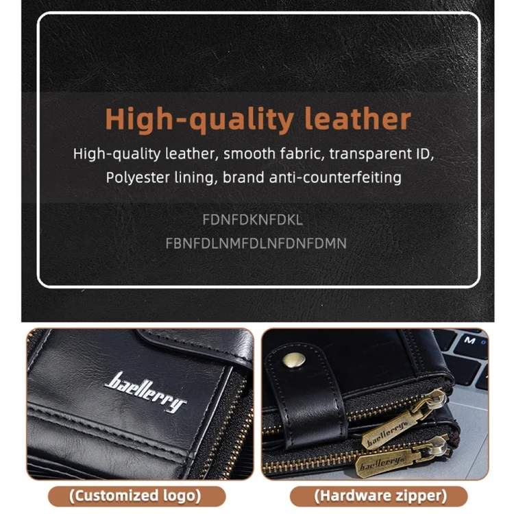 TBD06051589_B5.webp Baellerry D3261 Retro Multi-card Slot Double-zipper Short Wallet Coin Purse - Image 6