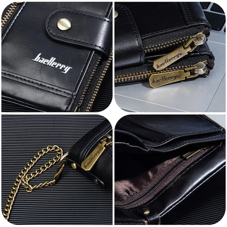 TBD06051589_B6.webp Baellerry D3261 Retro Multi-card Slot Double-zipper Short Wallet Coin Purse - Image 7