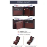 Baellerry DR112 RFID Anti-theft Splicing Horizontal Thin Zipper Wallet Card Holder - Image 4