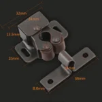 5pcs Antique Old- Style Short Foot Door Clip Buckle Household Closet Cabinet Door Catches - Image 3