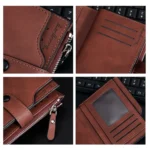 Baellerry D5113 RFID Anti-theft Tri-fold Zipper Short Wallet Coin Purse - Image 5