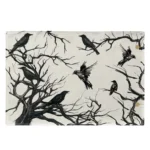 Halloween Black Crow Placemat Restaurant Decoration Insulation Pad