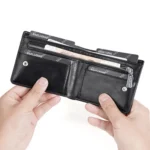 Baellerry D2405 Retro Two-fold Men Short Zipper Wallet Card Holder - Image 6