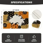 Halloween Cartoon Linen Placemat Kitchen Restaurant Decorative Insulation Pad - Image 2