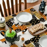 Halloween Cartoon Linen Placemat Kitchen Restaurant Decorative Insulation Pad - Image 4
