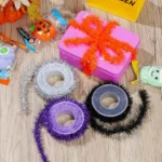 2.8m /Roll Christmas Glitter Striped Ribbon Bow DIY Decorative Ribbon Gift Packaging Ribbon - Image 5