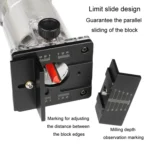 2 In 1 Woodworking Trimming Slotting Bracket Invisible Fasteners Wardrobe Opening Punching Locator - Image 6