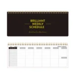 60 Sheets Undated Metal Coil Weekly Planner Notepad Schedule Book To Do List