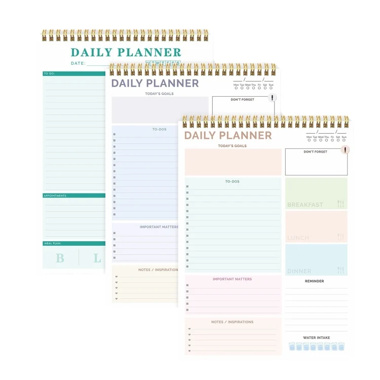 TBD06051748_B1.webp 52 Sheets A4 English Daily Planner Coil Notepad Schedule Book To Do List Important Matters - Image 2