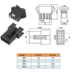 200pcs /Box JST-SM 2.54mm Pitch 2/3/4/5Pin Male/Female Header Connectors Adaptor - Image 4