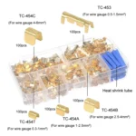 500pcs /Box 5 Specifications Of Gold Brass Quick Crimping Buckle U-Shaped Parallel Terminal Set - Image 3