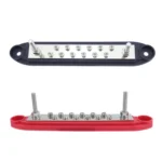 M6 2-post 12-way RV Yacht Terminal Nylon Flame Retardant Busbar - Image 2