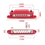 M6 2-post 12-way RV Yacht Terminal Nylon Flame Retardant Busbar - Image 3