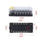 6-Way Plug-In Insulated Cover Fuse Box For Cars Yachts - Image 3