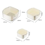 Kitchen Double Layer Drainage Basket Vegetable And Fruit Storage Rack - Image 3