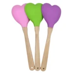 High Temperature Resistant Nonstick Heart Shaped Silicone Spatula Spoon Kitchen Baking Tools - Image 3