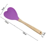 High Temperature Resistant Nonstick Heart Shaped Silicone Spatula Spoon Kitchen Baking Tools - Image 5