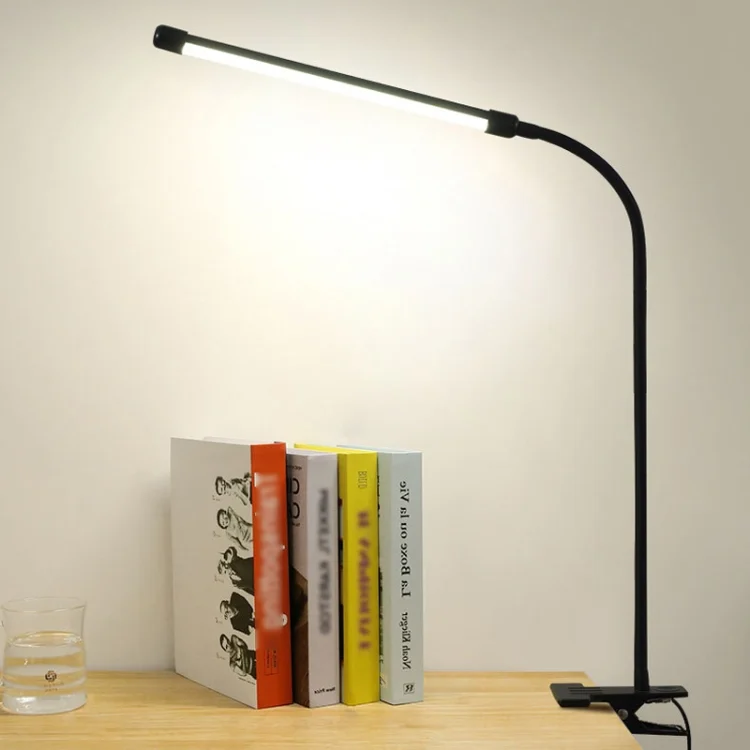 LED Table Lamp With Clamp & Flexible Gooseneck USB Reading Light Bedside Lamp