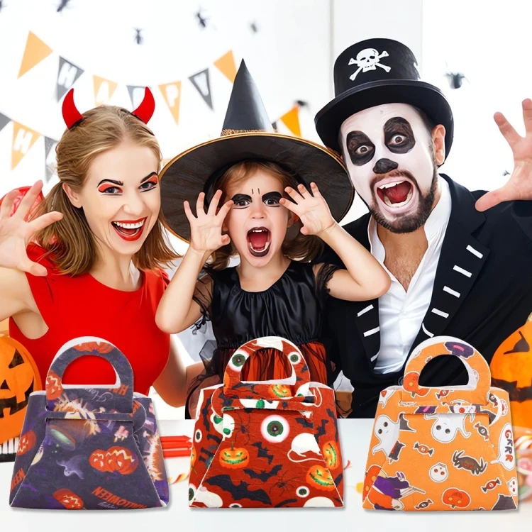 TBD06051874_B5.webp 2pcs /Pack DIY Halloween Candy Bag Children Dress-Up Felt Gift Bag - Image 6
