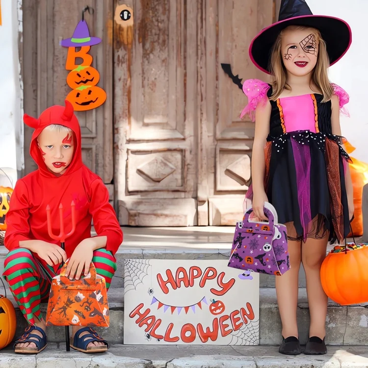 TBD06051874_B6.webp 2pcs /Pack DIY Halloween Candy Bag Children Dress-Up Felt Gift Bag - Image 7