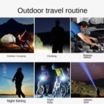 XHP160 Telescopic Zoom Searchlight Double-head Portable Outdoor Patrol LED Digital Flashlight - Image 12