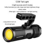 XHP160 Telescopic Zoom Searchlight Double-head Portable Outdoor Patrol LED Digital Flashlight - Image 4
