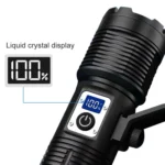 XHP160 Telescopic Zoom Searchlight Double-head Portable Outdoor Patrol LED Digital Flashlight - Image 6