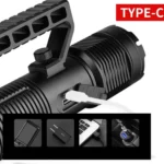 XHP160 Telescopic Zoom Searchlight Double-head Portable Outdoor Patrol LED Digital Flashlight - Image 7