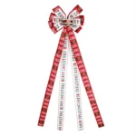 Christmas Tree Top Decoration Bow Imitation Linen Double-layer Bow Pendant