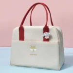 Thickened Portable Thermal Lunch Bag Waterproof Large Capacity Bento Bag With Badge