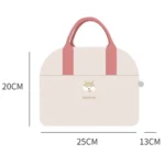 Thickened Portable Thermal Lunch Bag Waterproof Large Capacity Bento Bag With Badge - Image 3