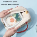 Thickened Portable Thermal Lunch Bag Waterproof Large Capacity Bento Bag With Badge - Image 4