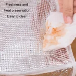 Thickened Portable Thermal Lunch Bag Waterproof Large Capacity Bento Bag With Badge - Image 7