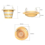 Household Kitchen Sink Residue Strainer Foldable Anti Clogging Floor Drain Filter - Image 3
