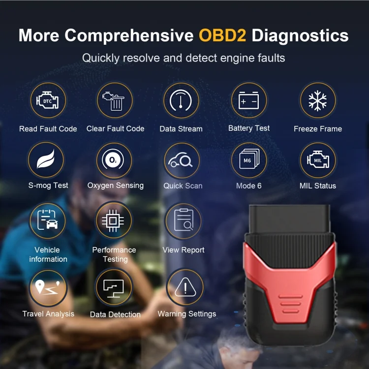 TBD06051937_1.webp HUMZOR OBD2 Bluetooth 5.2 Car Fault Diagnostic Instrument - Image 2