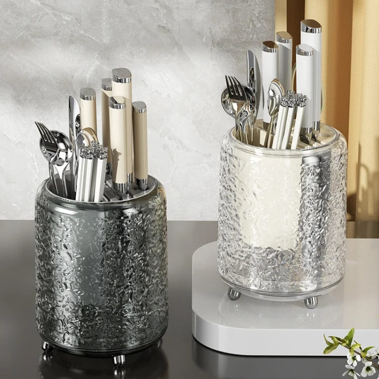 TBD06051938_B1.webp Kitchen Swivel Shelf Multifunctional Household Knife And Chopsticks Storage Rack - Image 2