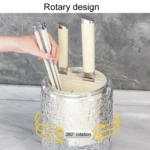 Kitchen Swivel Shelf Multifunctional Household Knife And Chopsticks Storage Rack - Image 5