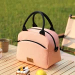 FRISCHE Portable Handheld Insulated Lunch Pack Outdoor Picnic Large Capacity Bento Bag - Image 2