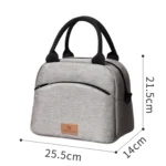FRISCHE Portable Handheld Insulated Lunch Pack Outdoor Picnic Large Capacity Bento Bag - Image 3
