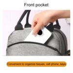 FRISCHE Portable Handheld Insulated Lunch Pack Outdoor Picnic Large Capacity Bento Bag - Image 4