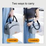 FRISCHE Portable Handheld Insulated Lunch Pack Outdoor Picnic Large Capacity Bento Bag - Image 8