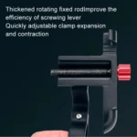 PROMEND Aluminum Alloy Cell Phone Holder Adjustable Angle Rotating Motorcycle Navigation Support - Image 4