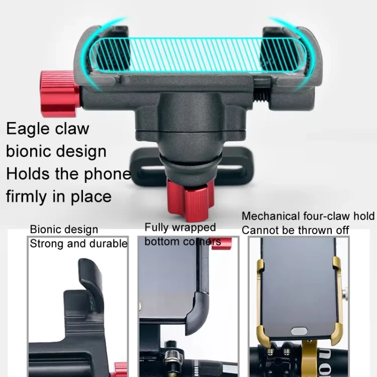 TBD06051989_B5.webp PROMEND Aluminum Alloy Cell Phone Holder Adjustable Angle Rotating Motorcycle Navigation Support - Image 6