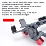 PROMEND Aluminum Alloy Cell Phone Holder Adjustable Angle Rotating Motorcycle Navigation Support - Image 8
