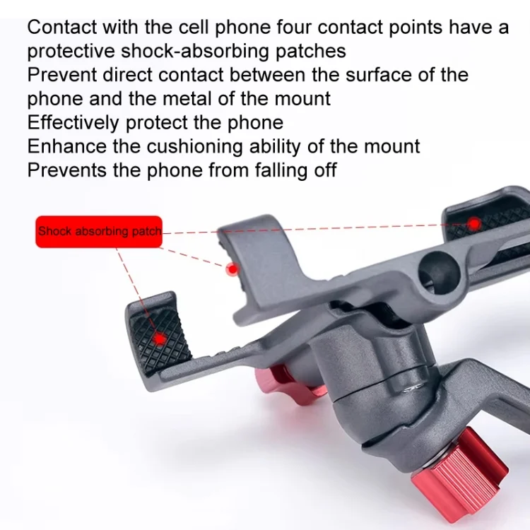 TBD06051989_B7.webp PROMEND Aluminum Alloy Cell Phone Holder Adjustable Angle Rotating Motorcycle Navigation Support - Image 8