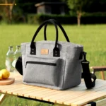 FRISCH Portable Handheld Insulated Lunch Pack Outdoor Picnic Thicked Bento Bag - Image 2
