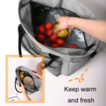 FRISCH Portable Handheld Insulated Lunch Pack Outdoor Picnic Thicked Bento Bag - Image 9