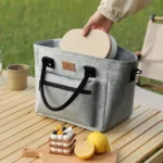 FRISCH Portable Handheld Insulated Lunch Pack Outdoor Picnic Thicked Bento Bag - Image 10