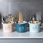 Multifunctional Household Chopsticks Spoon Storage Rack Double-layer Kitchen Drain Holder - Image 5
