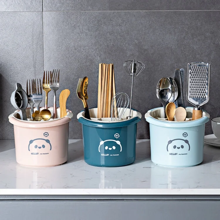 TBD06052003_B4.webp Multifunctional Household Chopsticks Spoon Storage Rack Double-layer Kitchen Drain Holder - Image 5